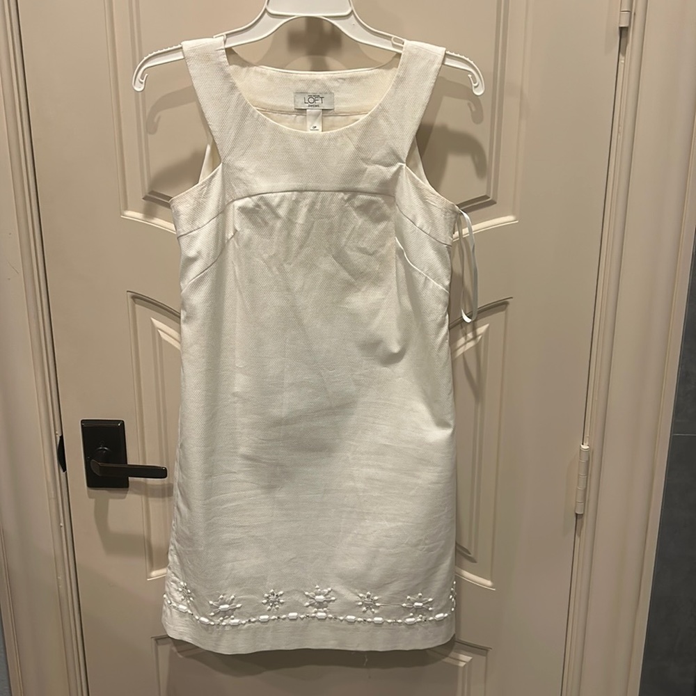 Loft White Dress